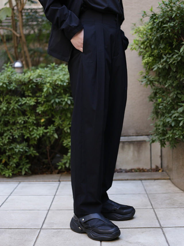 CO STRETCH TYPEWRITER TAPERED FIT TROUSERS-BLACK