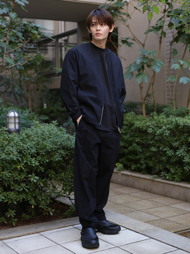 CO STRETCH TYPEWRITER TAPERED FIT TROUSERS-BLACK