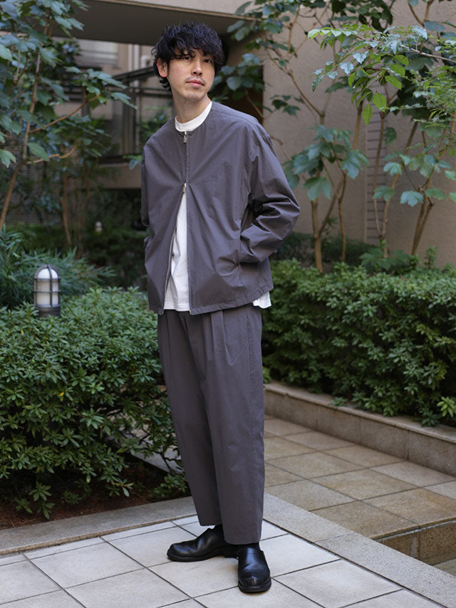 CO STRETCH TYPEWRITER TAPERED FIT TROUSERS-D.GRAY