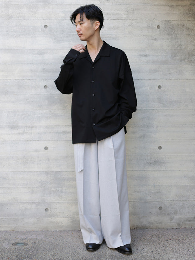 F.E.WIDE SLACKS-ICE GREY
