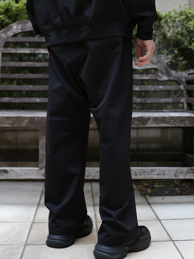PE HIGH GAUGE JERSEY SAROUEL EASY TROUSERS-BLACK