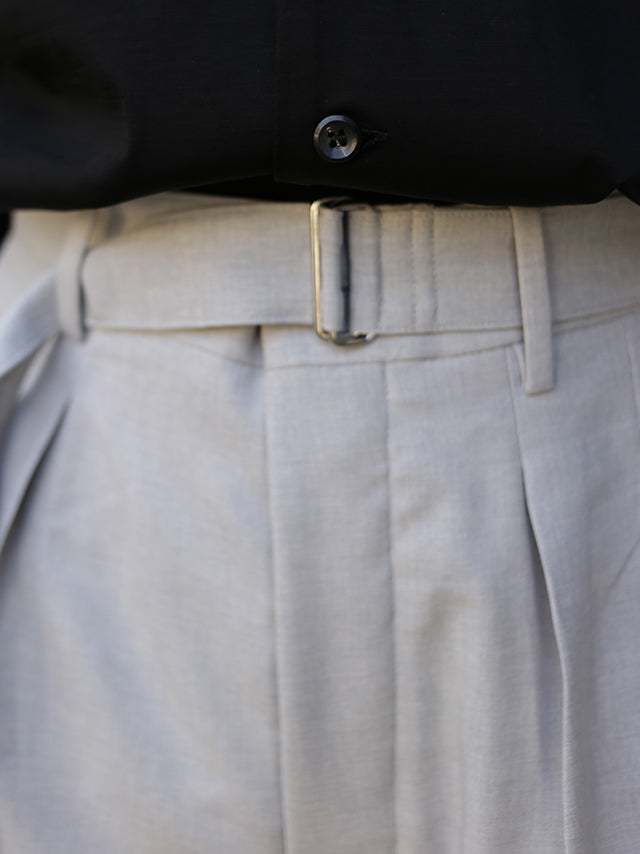 F.E.WIDE SLACKS-ICE GREY