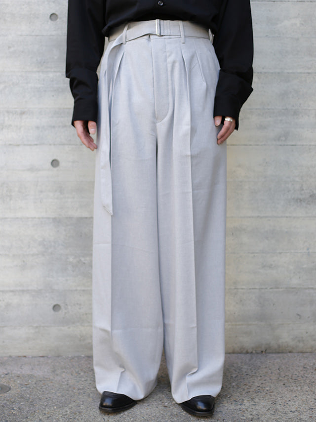 F.E.WIDE SLACKS-ICE GREY