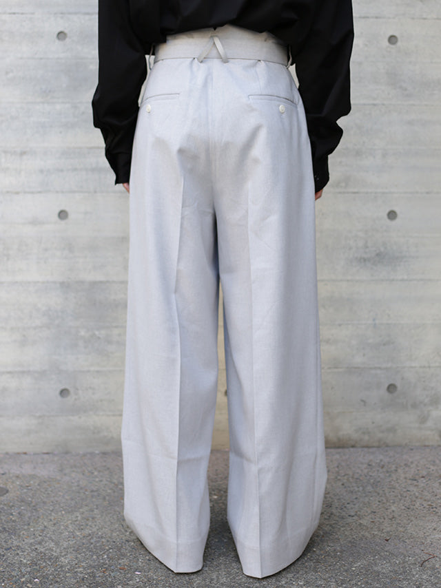 F.E.WIDE SLACKS-ICE GREY