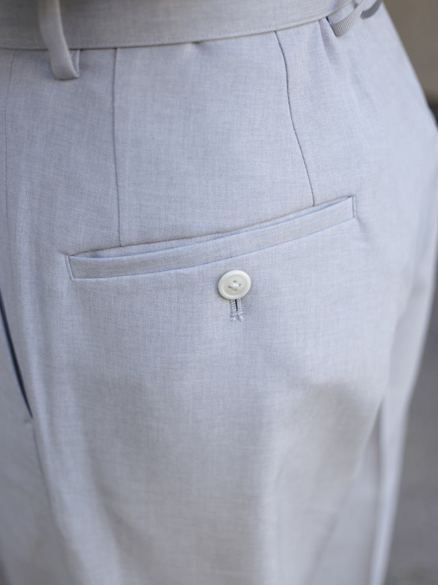 F.E.WIDE SLACKS-ICE GREY